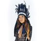 Feather Headdress, Black Feather Headdress with Faux Fur and Beaded Headband, Headdress Inspiration ZUCKER®
