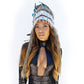Feather Headdress, Dark Turquoise Feather Headdress with Faux Fur and Beaded Headband, Headdress Inspiration ZUCKER®