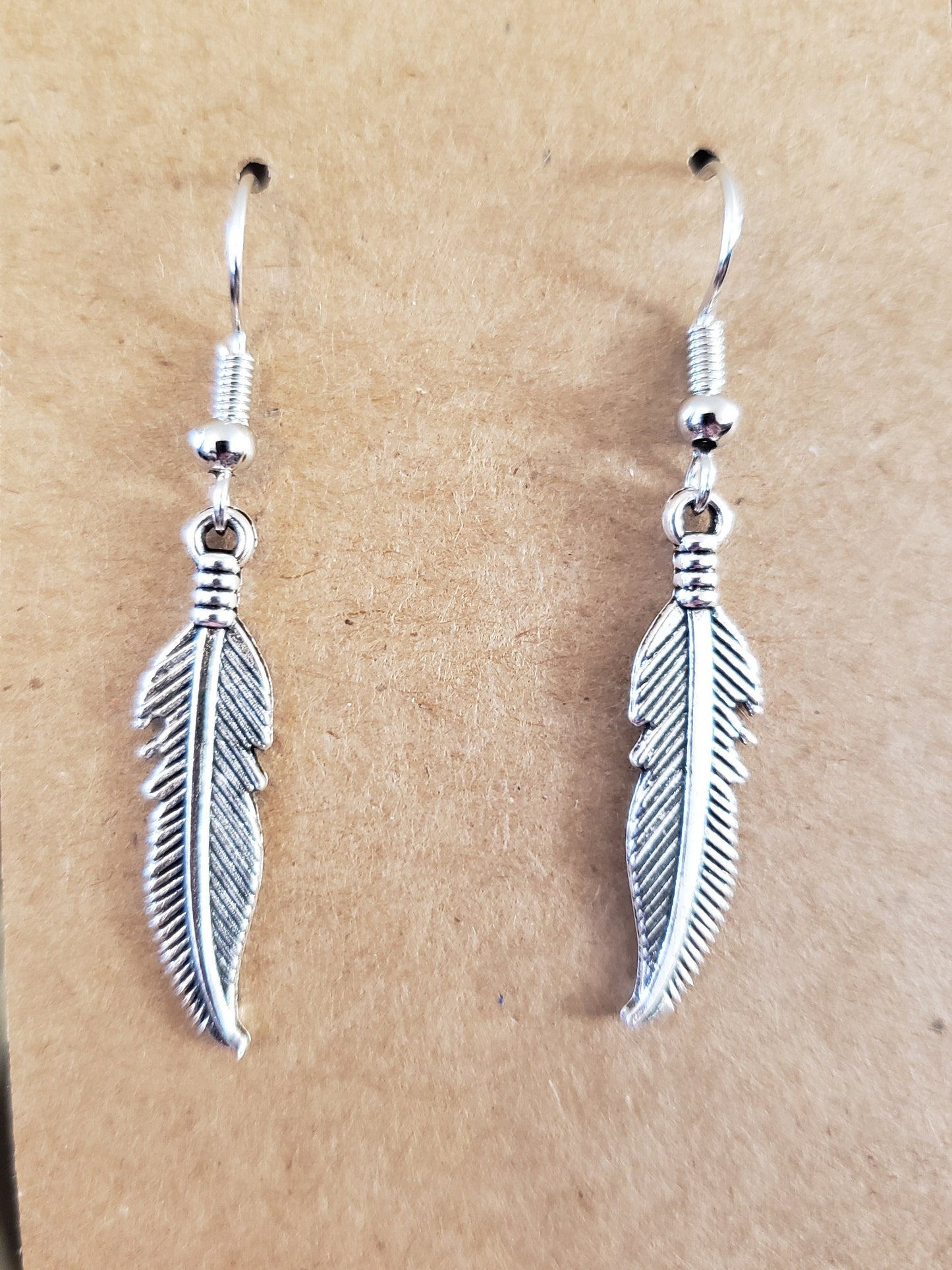 Sterling Silver Feather Earrings