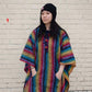 Heavy Cotton Hooded Hoodie Poncho | 100 Percent Cotton - Handmade in Nepal| One Size - Multicolor | Thick Breathable - Kangaroo Pockets