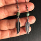 Native American Earrings, Silver Feather, Leaf, Turquoise Jewellery, Ethnic, Bohemian, Boho, Tribal, Hypoallergenic, Sterling Silver