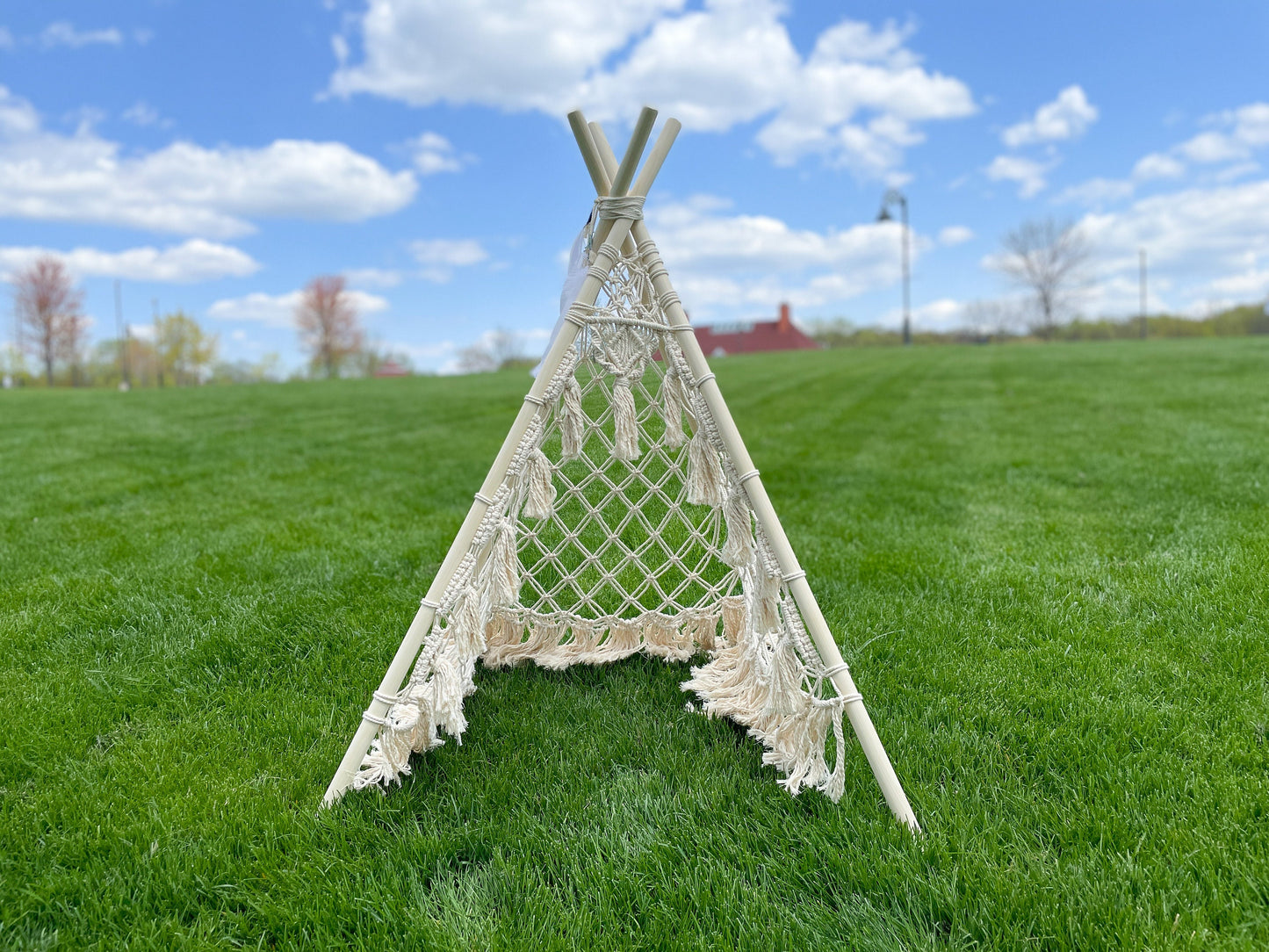Boho Macramé Teepee Tent. Kids Wigwam. Boho Photo Prop. Photography Prop. Bohemian First Birthday Decor.