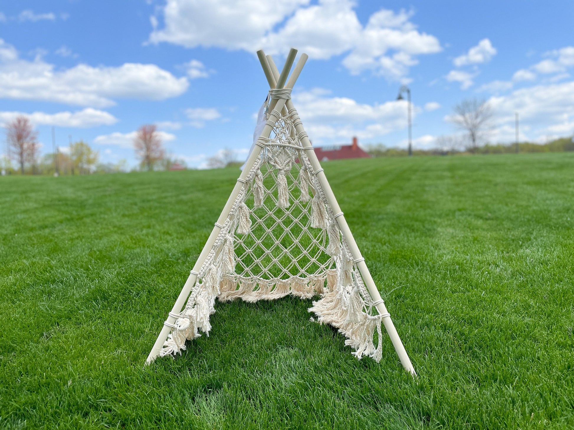 Boho Macramé Teepee Tent. Kids Wigwam. Boho Photo Prop. Photography Prop. Bohemian First Birthday Decor.