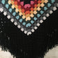 Ladies, Women'S, Hippie, Boho, Crocheted, Fringed, Retro , Festival Outfit, Pullover Poncho
