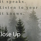 Listen to the Wind It Talks Native American Blessing Inspirational Wall Art Canvas Native American Quote Poem Nature Pacific Northwest Art