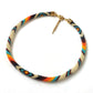 Native Style Thin Rope Necklace, Ethnic Crochet Bead Jewelry, Traditional Colors