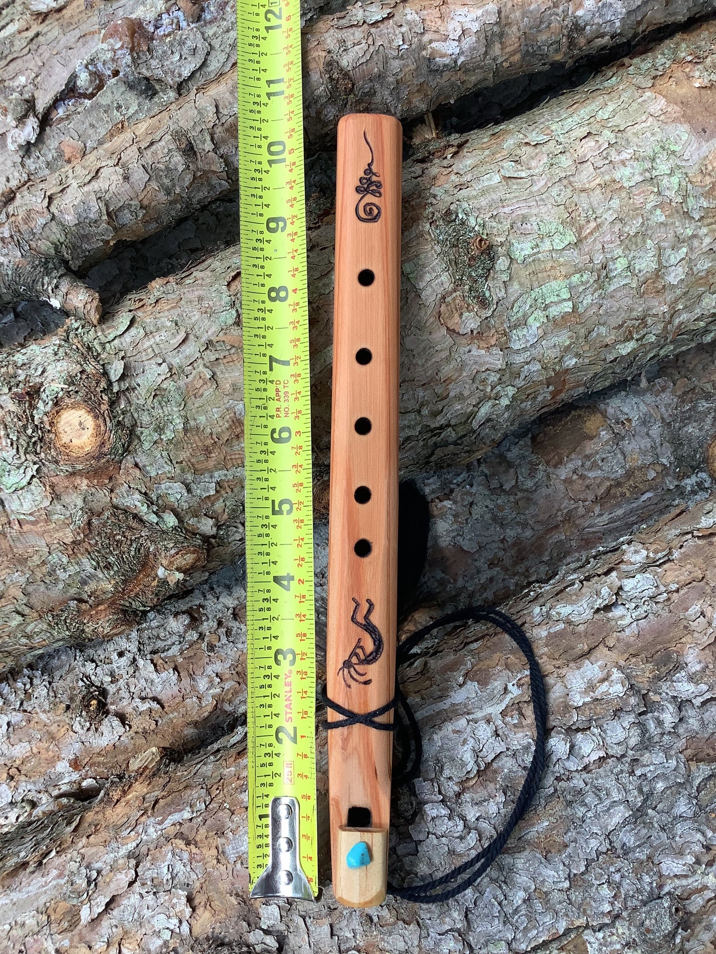 Handcrafted Native American Wind Flute. Recorder End Blown
