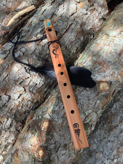Handcrafted Native American Wind Flute. Recorder End Blown