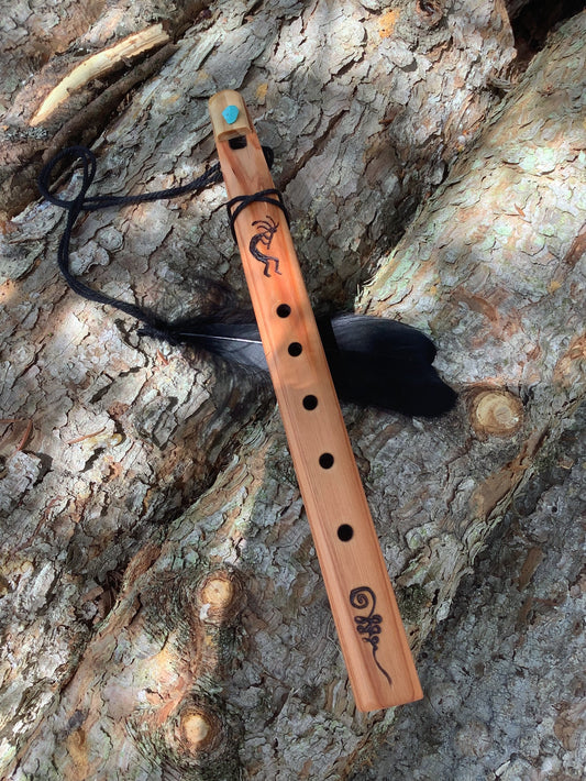 Handcrafted Native American Wind Flute. Recorder End Blown