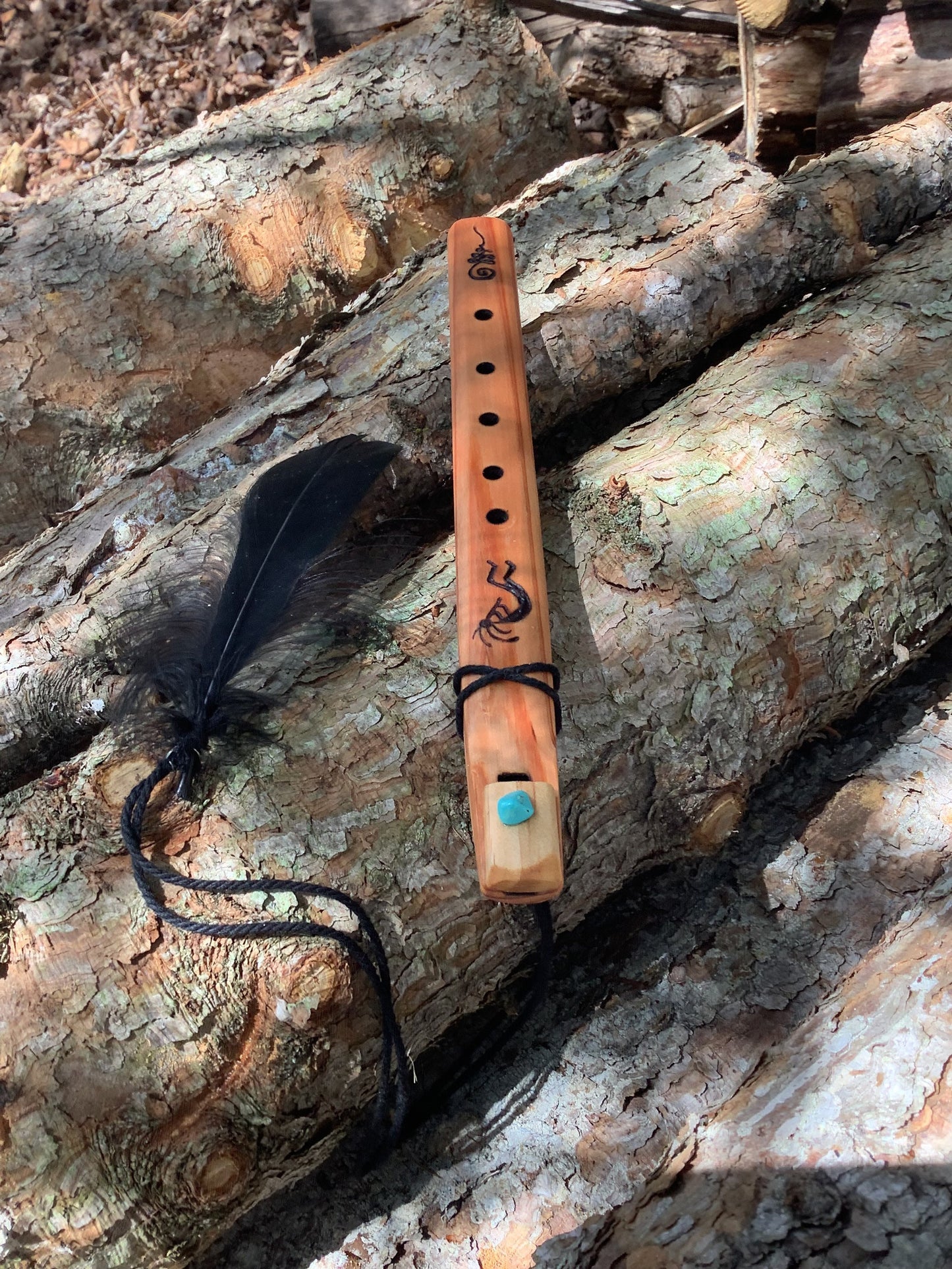 Handcrafted Native American Wind Flute. Recorder End Blown