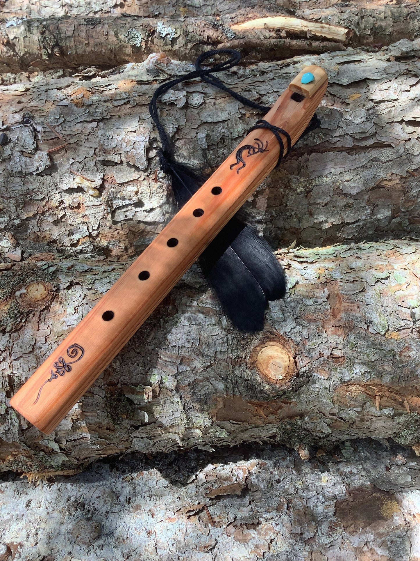 Handcrafted Native American Wind Flute. Recorder End Blown