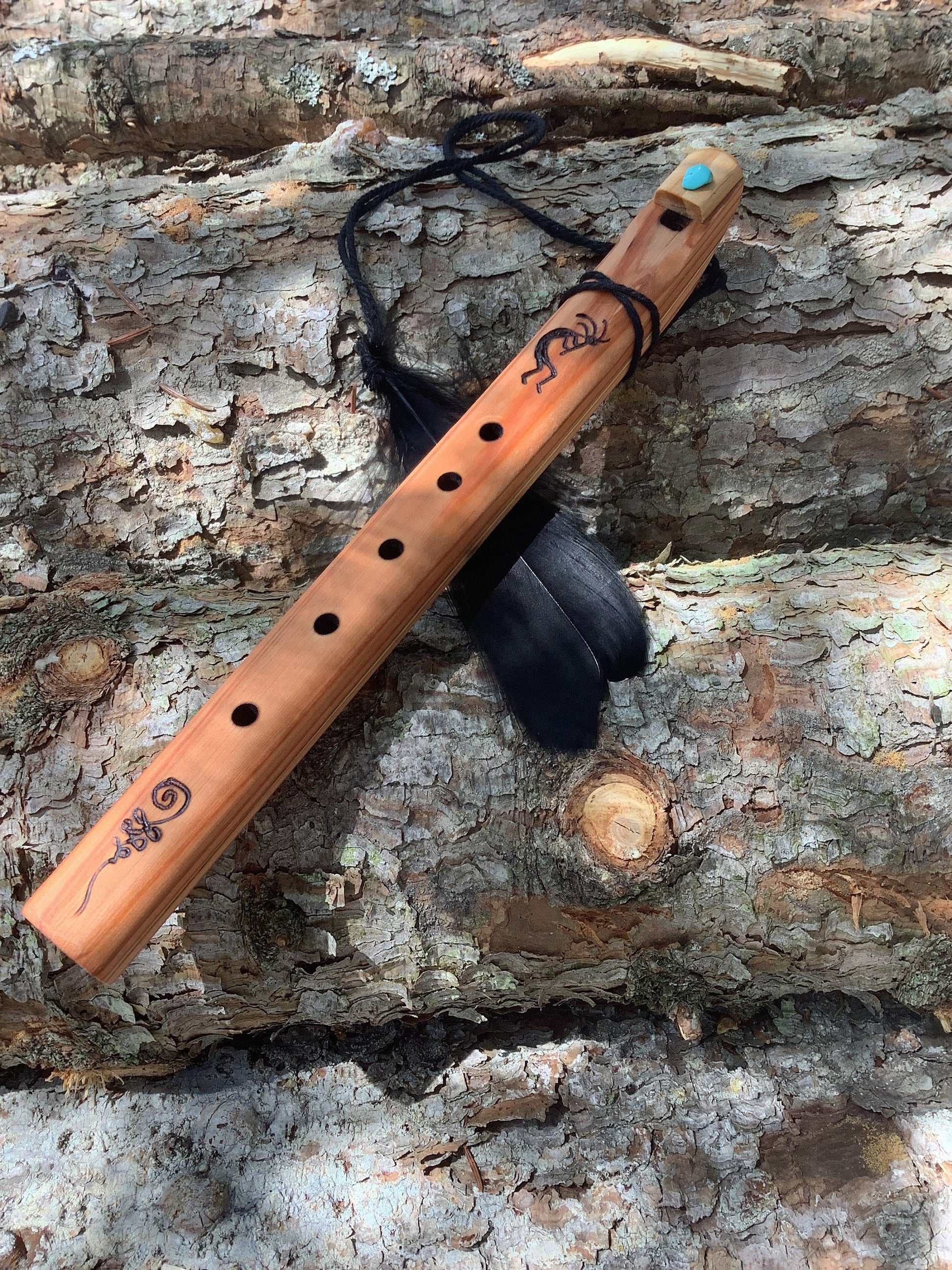 Handcrafted Native American Wind Flute. Recorder End Blown