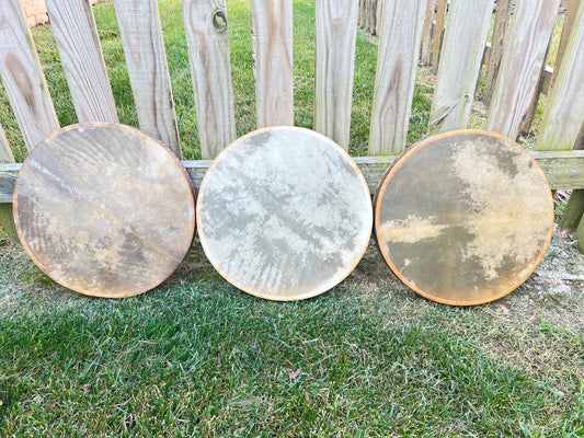 Shaman Drum round 16" 20" with Goat Skin, Frame Drum, Handmade Native American Style Drum