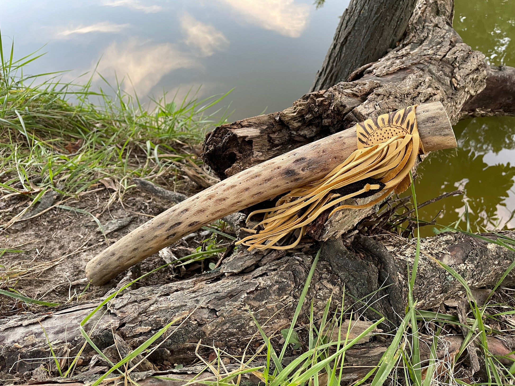 Sunflower Rainstick, 20 " Rainstick, Sound Healing, Rain Stick, Fringed Rain Stick, Tribal, Thick Rainstick, Sound Therapy