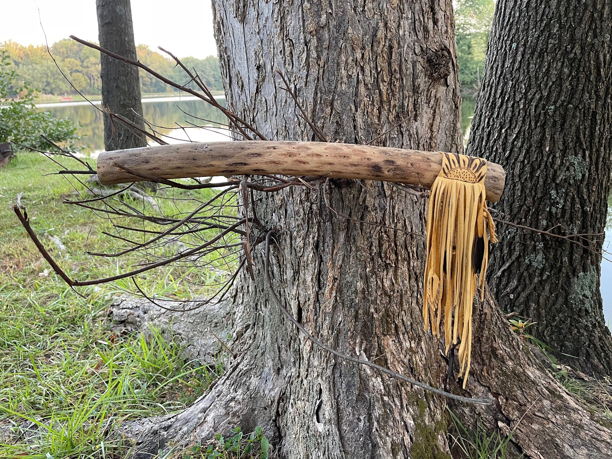 Sunflower Rainstick, 20 " Rainstick, Sound Healing, Rain Stick, Fringed Rain Stick, Tribal, Thick Rainstick, Sound Therapy