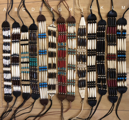 Native American Indian Style Buffalo Bone Bead Choker Tribal Necklace Jewelry