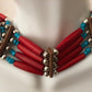 Native American Indian Style Buffalo Bone Bead Choker Tribal Necklace Jewelry