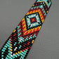 Geometric Huichol Bracelet, Tribal Geometric Bracelet, Beaded Cuff Bracelet, Native Beaded Bracelet, Seed Bead Bracelet, Authentic