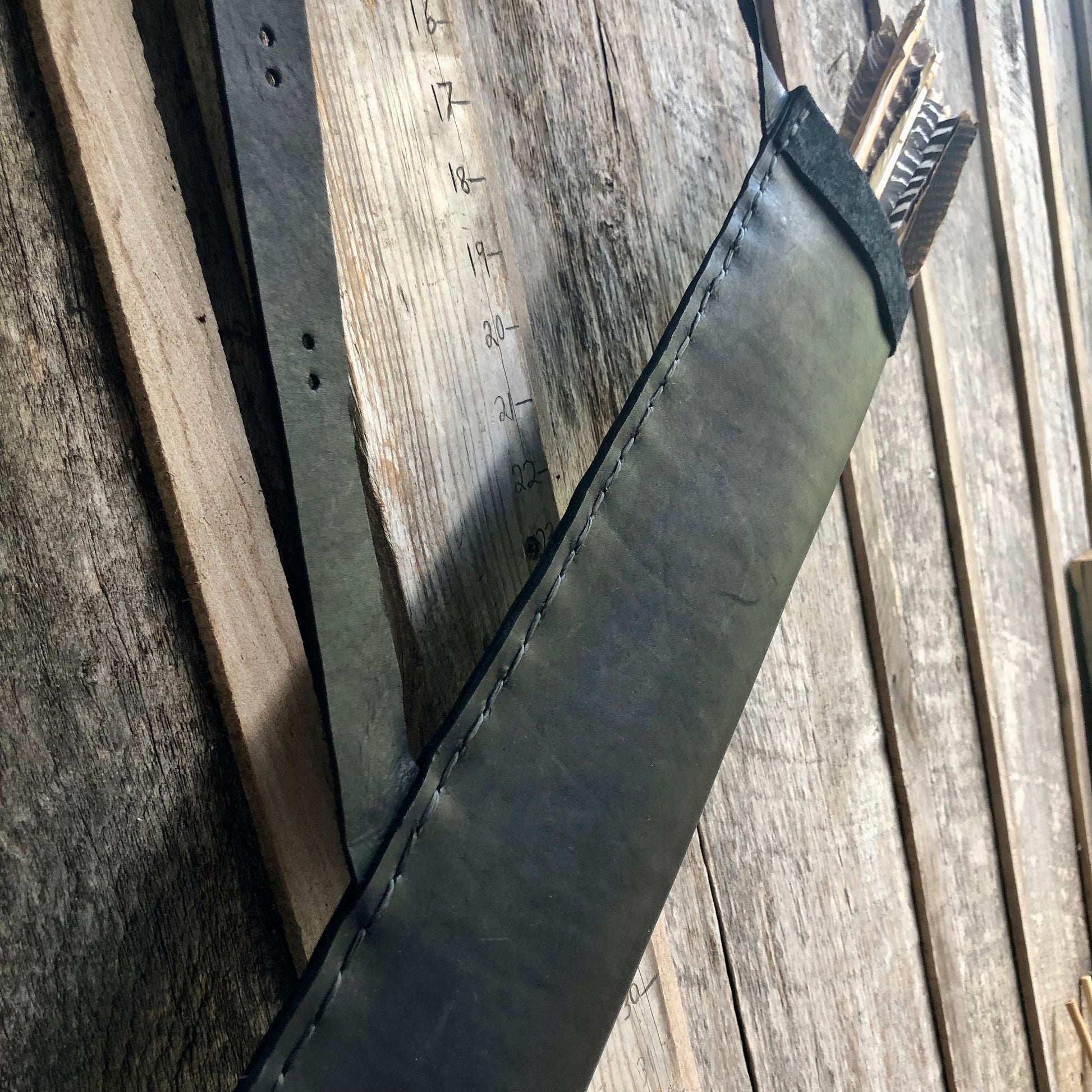 Black Large Traditional Leather Archery Quiver