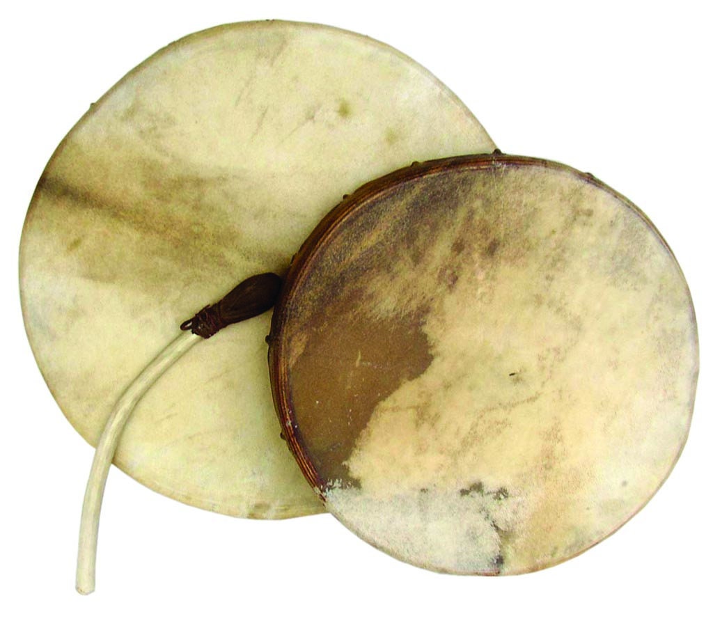 Terre Shaman Drum round 12" 16" 20" 24" with Goat Skin, Frame Drum, Handmade
