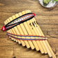 Handmade Peruvian Bamboo Pan Flute: 13-Pipe Left-Handed Instrument