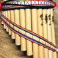 Handmade Peruvian Bamboo Pan Flute: 13-Pipe Left-Handed Instrument