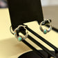 Blue 925 Silver Vintage Ethnic Style Feather Enamel Turquoise Earring Literature Tibetan Earrings