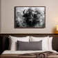 Bison Portrait Black and White Canvas Print, Abstract Wildlife Art, Bison Wall Decor, Slim Canvas Print, Contemporary Wildlife Art