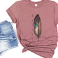 Native Feather Graphic Tee - Unisex Tribe Pride Shirt