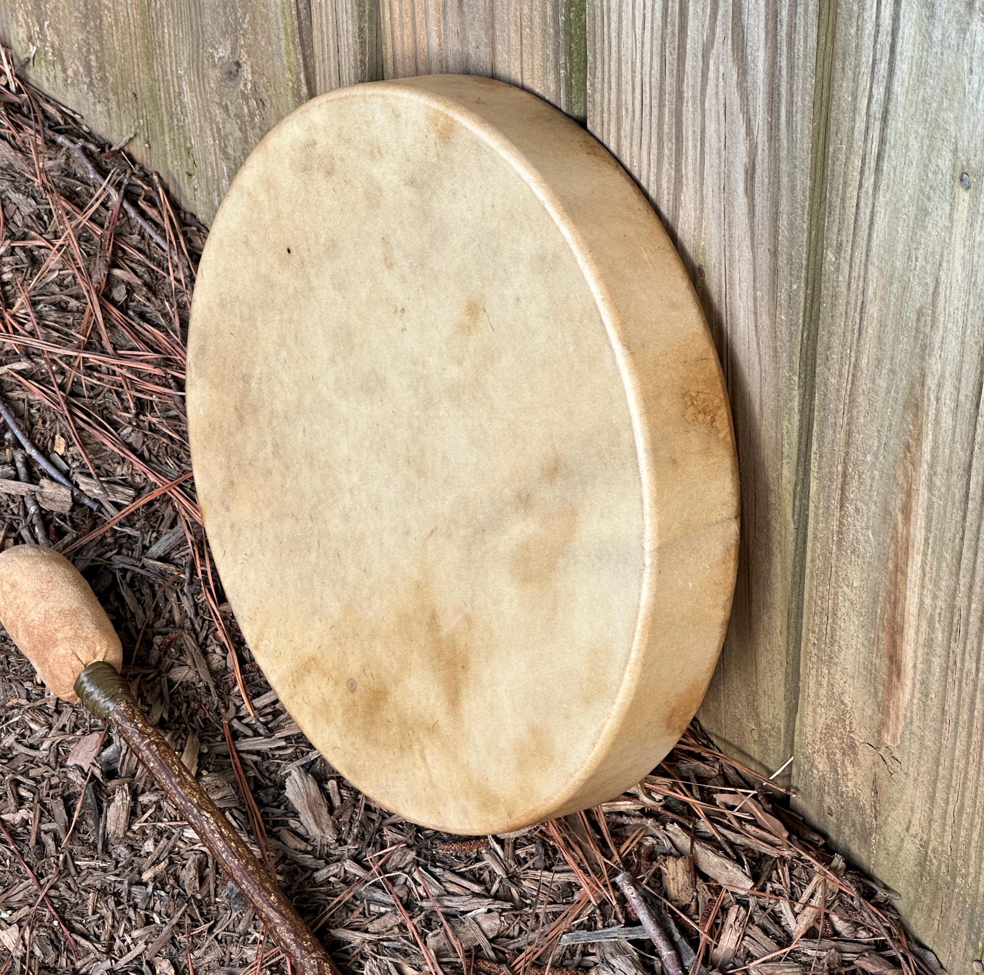 12" Elk Hide Drum, Shaman Drum