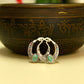 Blue 925 Silver Vintage Ethnic Style Feather Enamel Turquoise Earring Literature Tibetan Earrings