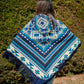 Handmade Baby Alpaca Wool Poncho: Geometric Bohemian Style