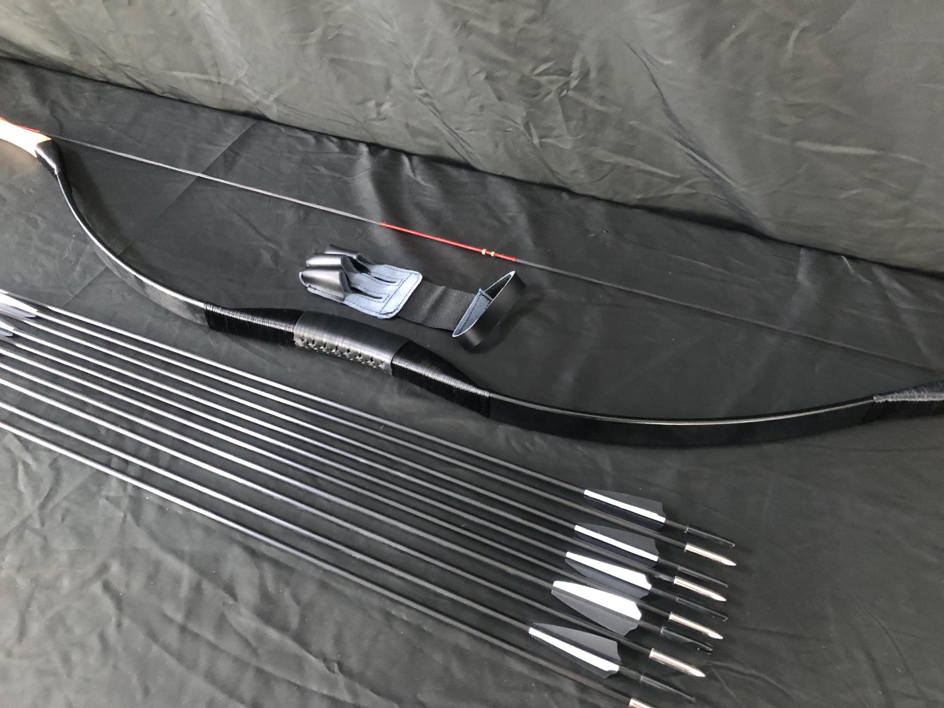 Ready to Go Handmade 40Lbs Traditional Mongolian Horse Bow 51.5", Tested Makers Mark, 10X Sharp Arrow, Free Finger Guard, Wall