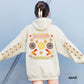 Ojibwe Floral Hoodie, Indigenous Tribal Flower Pattern Hooded Sweatshirt, Colorful Native American Clothing, Unisex Trendy Oversized Hoodie