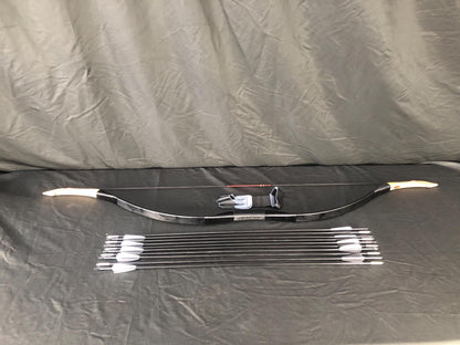 Ready to Go Handmade 40Lbs Traditional Mongolian Horse Bow 51.5", Tested Makers Mark, 10X Sharp Arrow, Free Finger Guard, Wall