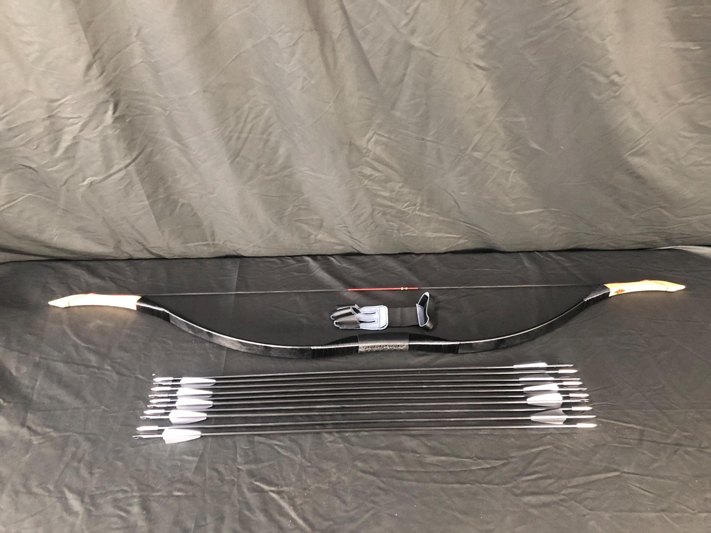 Ready to Go Handmade 40Lbs Traditional Mongolian Horse Bow 51.5", Tested Makers Mark, 10X Sharp Arrow, Free Finger Guard, Wall