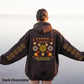 Ojibwe Floral Hoodie, Indigenous Tribal Flower Pattern Hooded Sweatshirt, Colorful Native American Clothing, Unisex Trendy Oversized Hoodie
