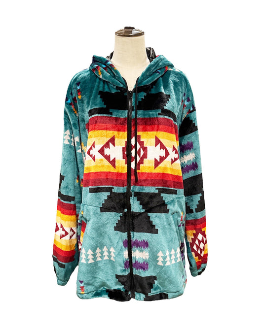 Southwest Native American Style Design Zipper-Up Lining Adult Jackets