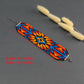 Native Seed Bead Loom Bracelet: Wide Czech Beadwork