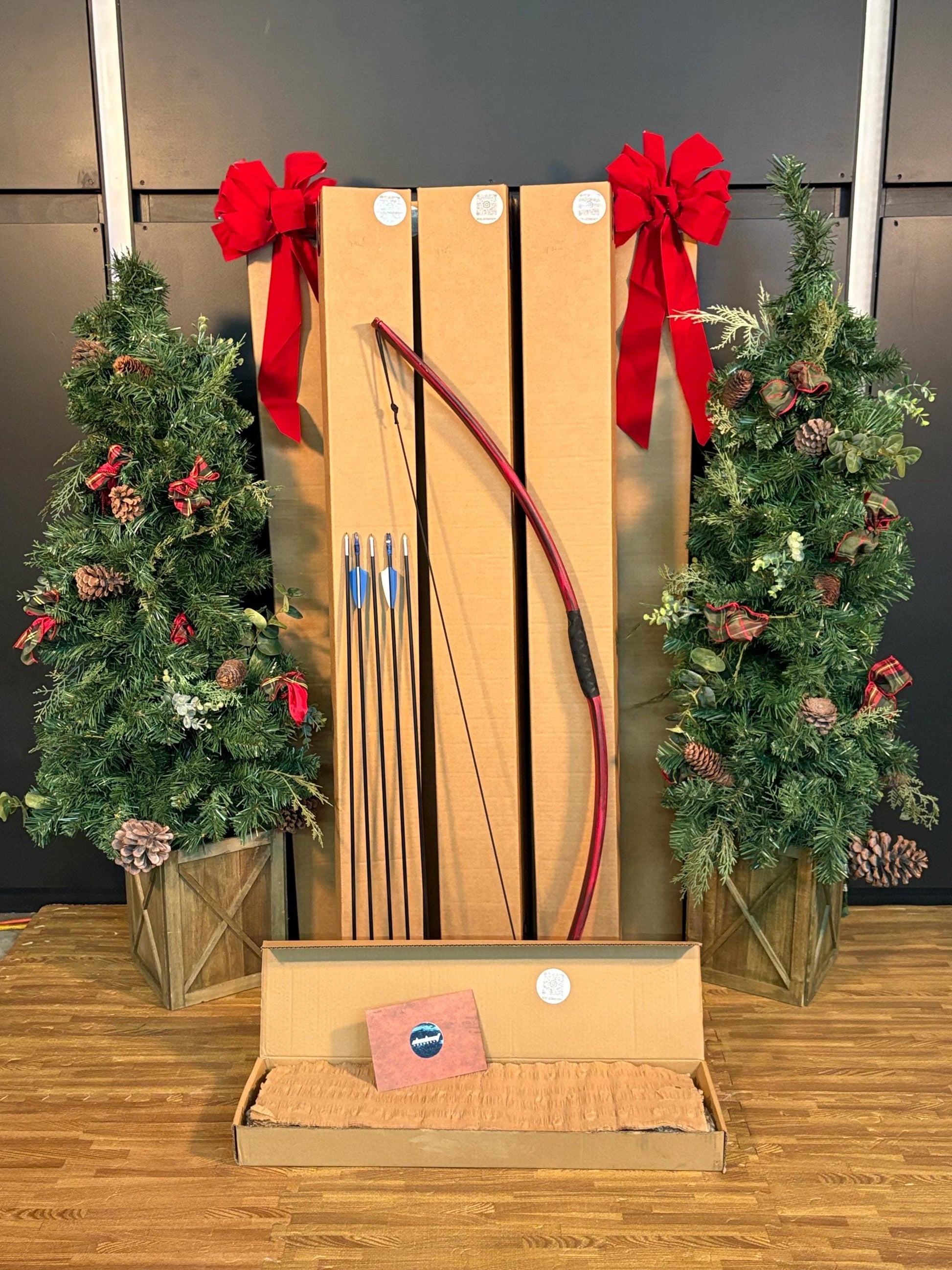 Dielast Longbow: Adult Beginner Archery - Red Finish