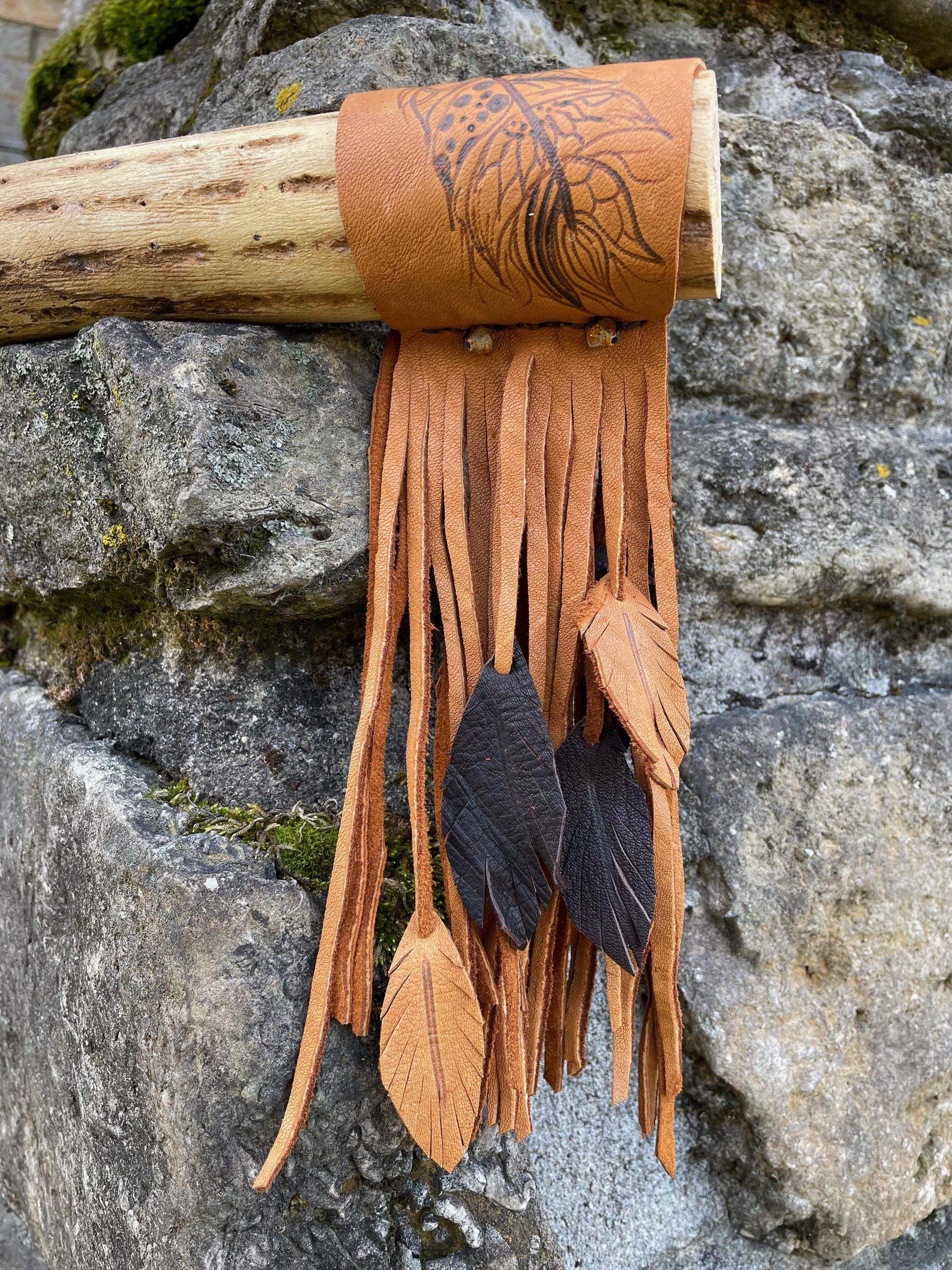 Feather Rainstick, Fringed Rain Stick, Tribal Rainstick, Sound Therapy, Sound Healing, Musical Shaker