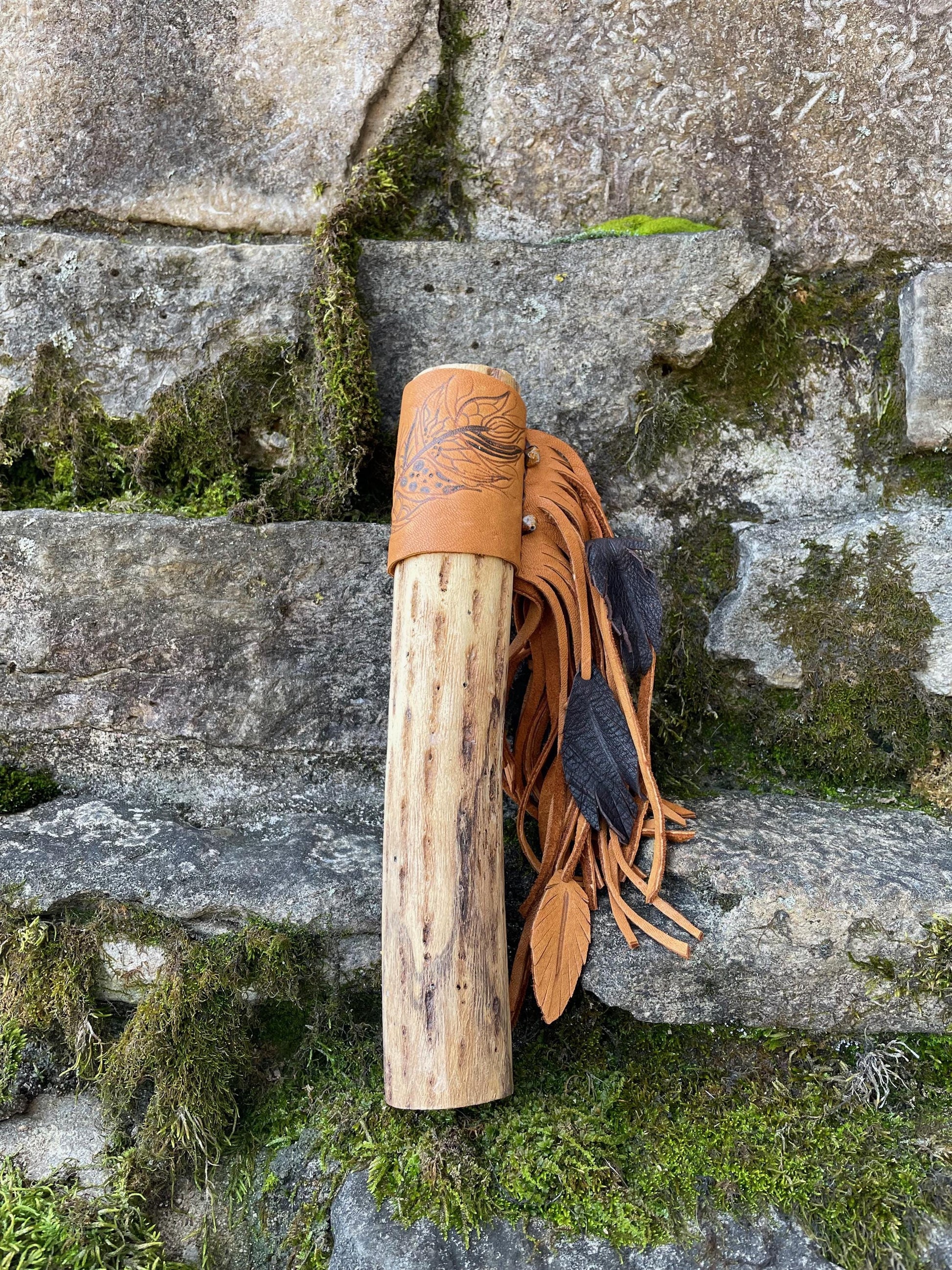 Feather Rainstick, Fringed Rain Stick, Tribal Rainstick, Sound Therapy, Sound Healing, Musical Shaker