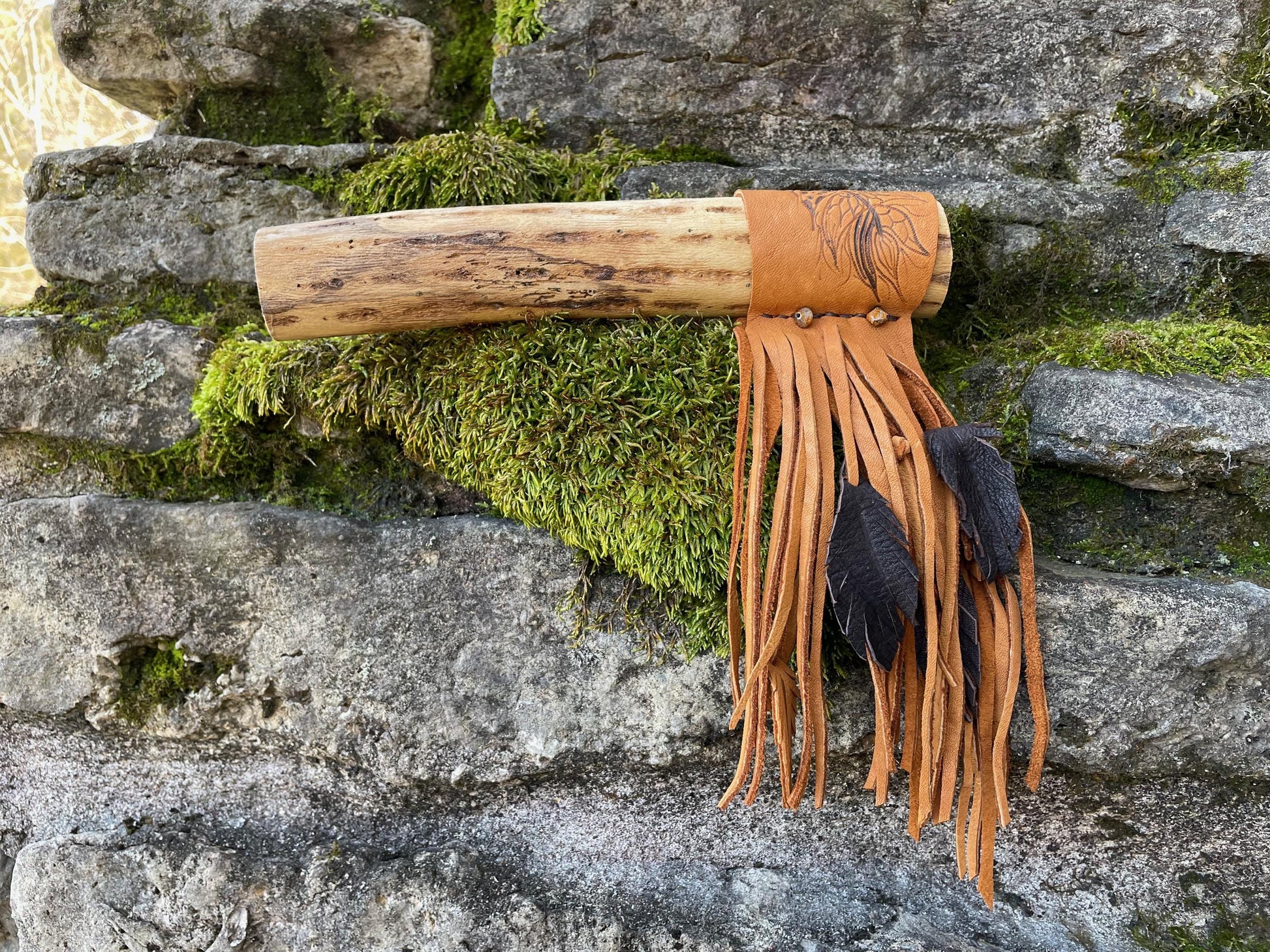 Feather Rainstick, Fringed Rain Stick, Tribal Rainstick, Sound Therapy, Sound Healing, Musical Shaker