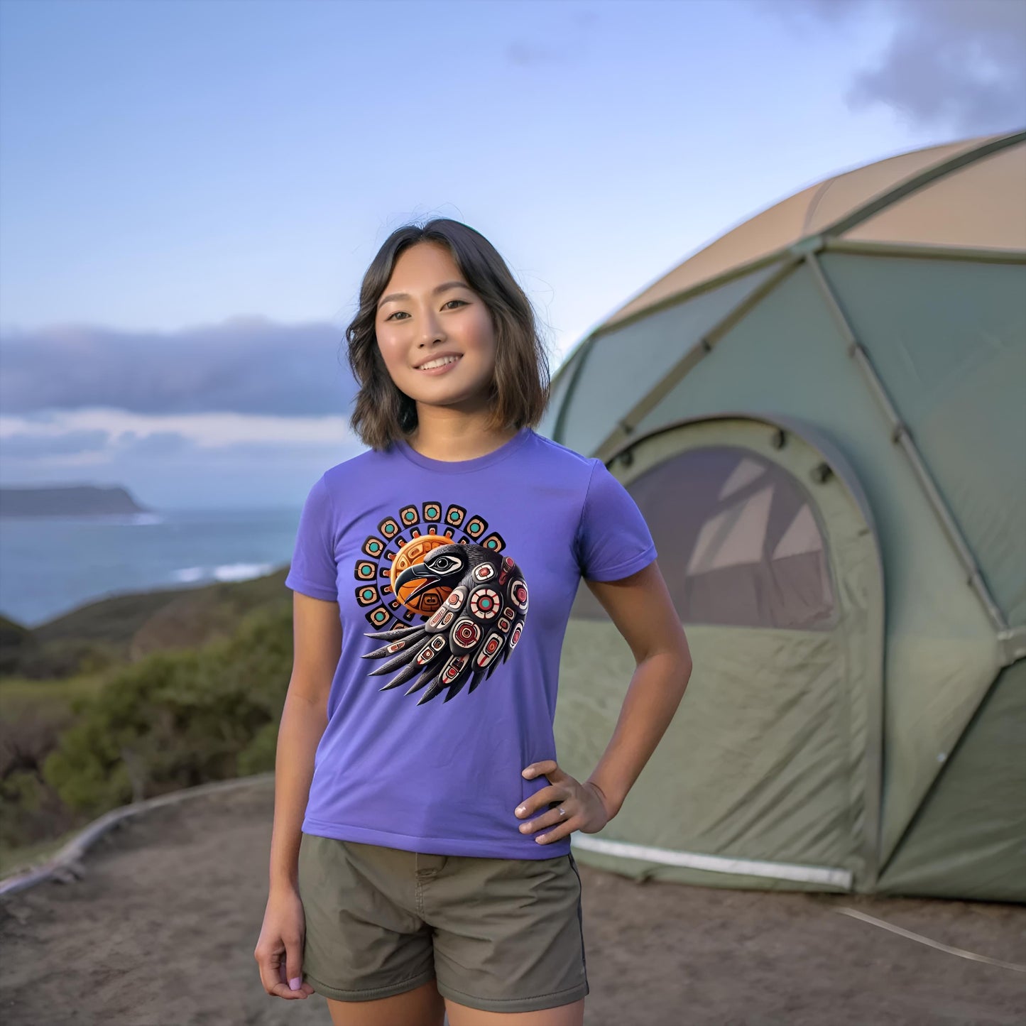 Raven Steals the Sun T-Shirt First Nations PNW Gift Haida Tlingit Salish Pacific Northwest Tribal Unisex Comfort Colors 1717 T-Shirt Crew
