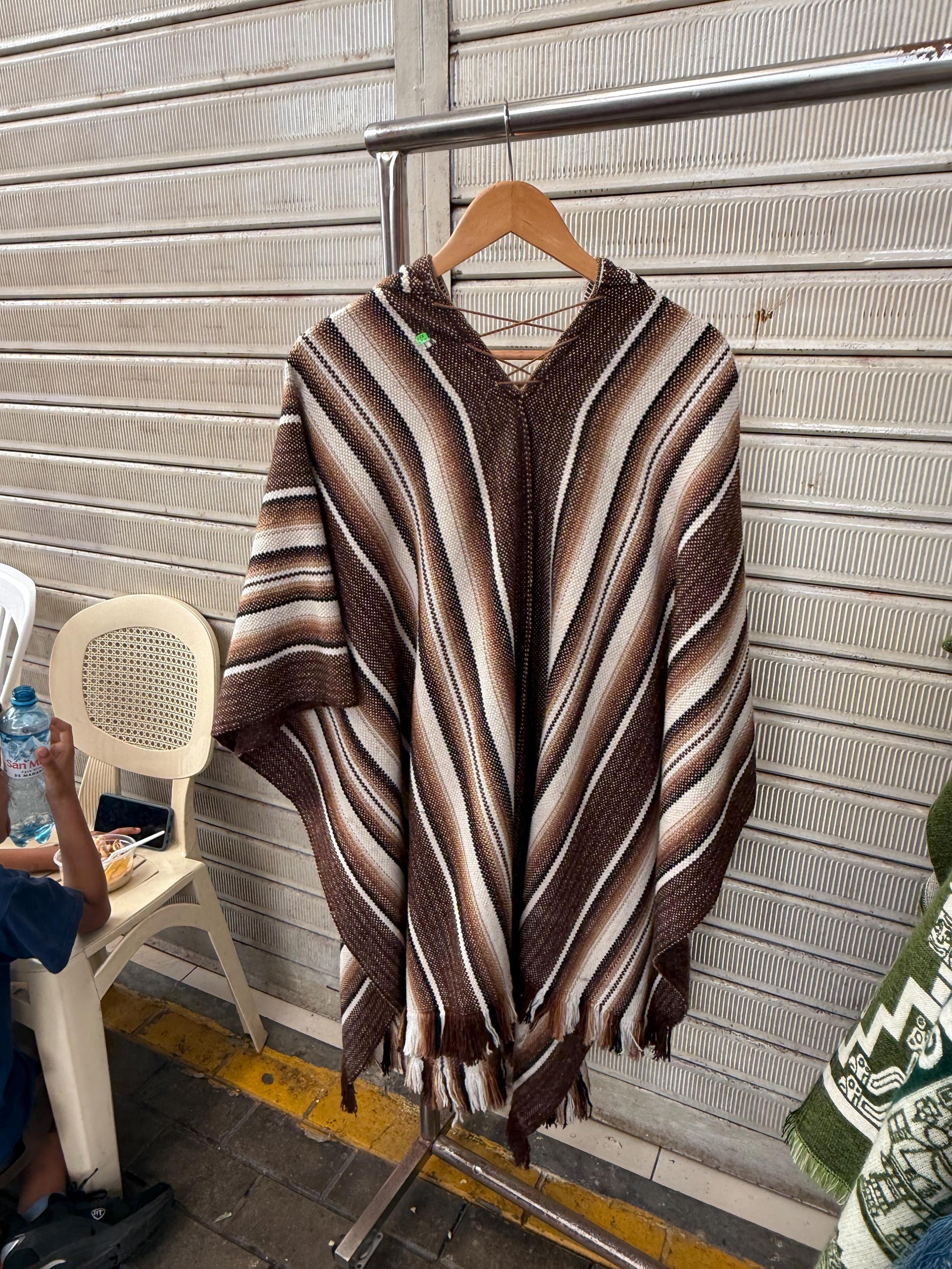 Peruvian Alpaca Poncho (Ethnic-Style Shawl)