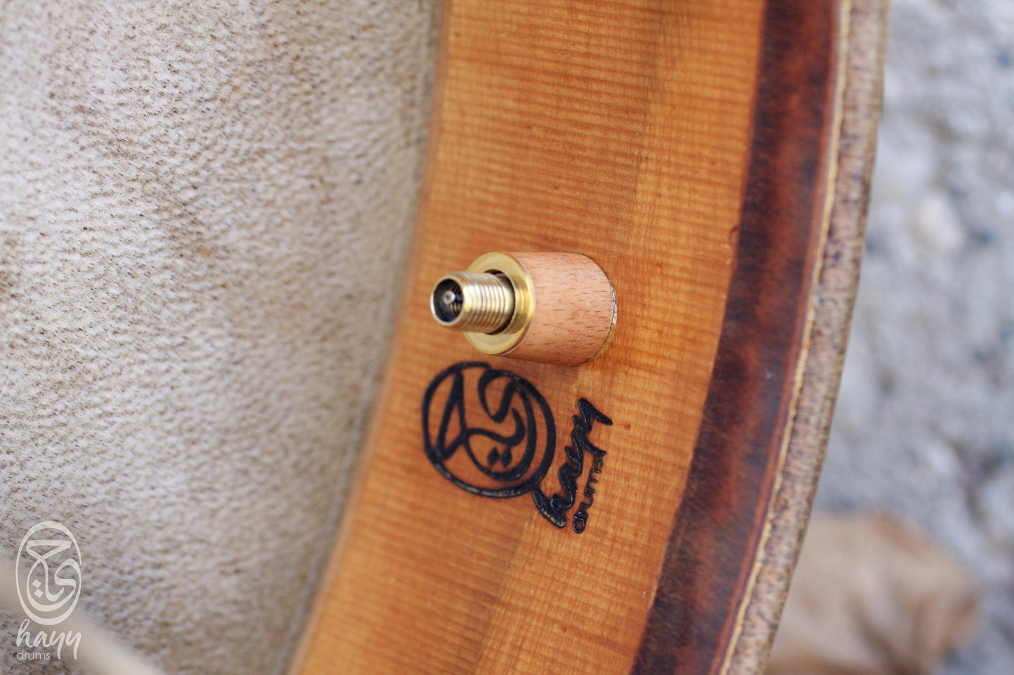 Air Tuning Shaman Drum with Goat Horn Handle (Medium Size)