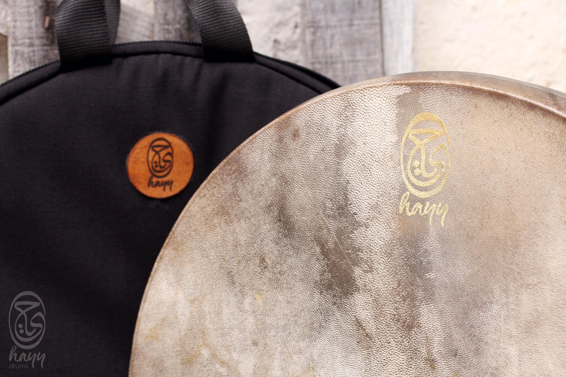 Air Tuning Shaman Drum with Goat Horn Handle (Medium Size)