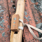 Handmade Cherry Wood Native Flute: G Key, 432Hz, Peridot Inlay