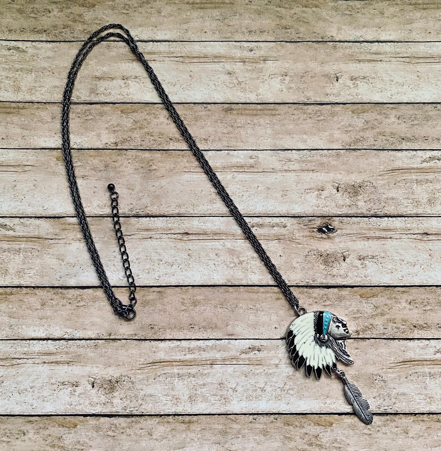 Cherokee Indian Chef Western Tribe Necklace