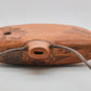 Ceramic Ocarina Raven and Castle. Clay Flute with Hand Engraving in Fantasy Style